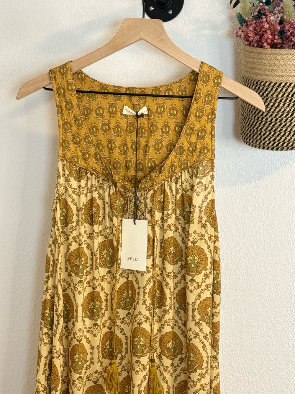 NWT Spell Château Maxi Sundress Champagne XS - Picture 14 of 15
